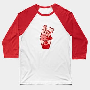 Love Valentine soft serve ice cream Baseball T-Shirt